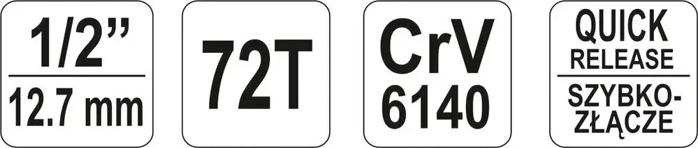 Тріскачка 1/2" 255 мм YATO YT-0732 Коломия - фото 3