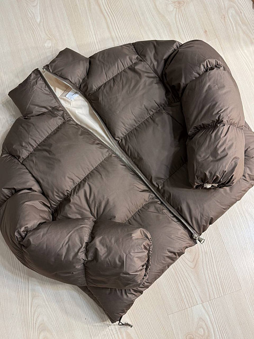 Куртка женская Fashion 3095 короткая пуффер воротник стойка коричневая, коричневый, L Киев - изображение 10