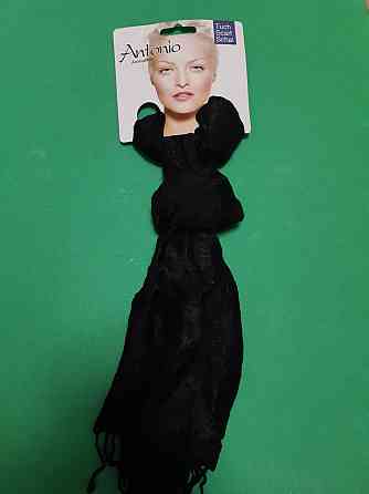 Черный шарф женский - размер шарфа приблизительно 160*60см, 100% полиэстер Киев