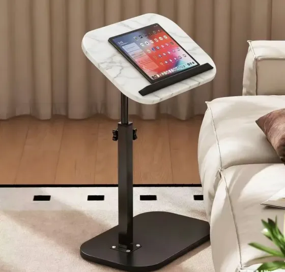 Журнальный столик с регулировкой высоты и оборотом 360° с наклоном Мрамор Коломыя