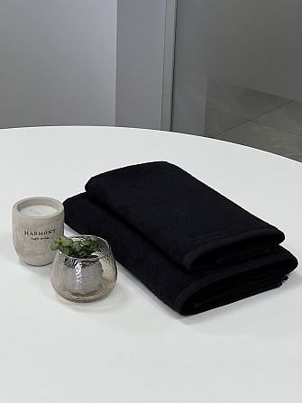 Полотенце однотонное Ideal Textile 70х140 см 400 г/м2 чорний Черновцы - изображение 4