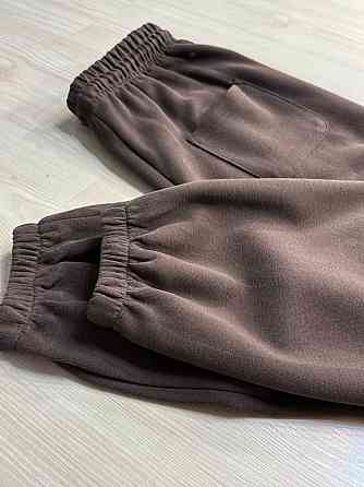 Костюм жіночий A-N 27066 спортивний оверсайз худі на блискавці та джогери коричневий, коричневий, S Київ