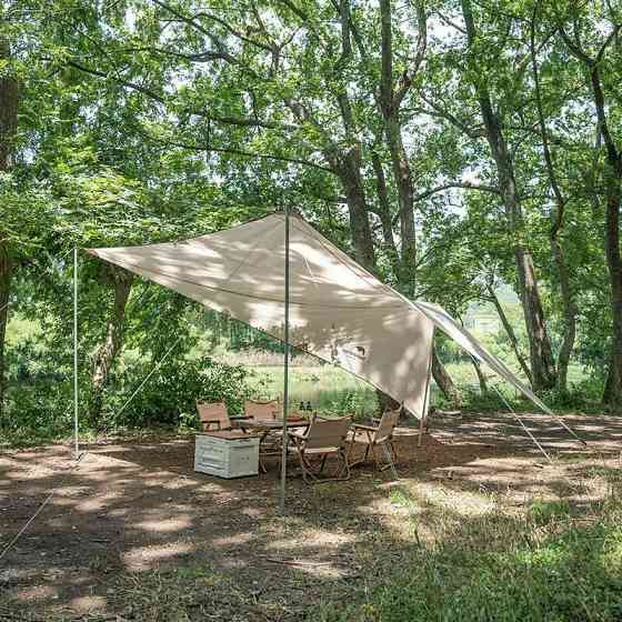 Тент для кемпінгу Naturehike Car Rear Canopy NH21TM001, 590*340 см, золотий (з трьома стійками) Київ