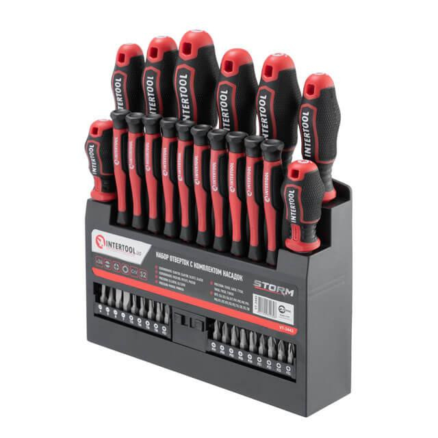Набір викруток з комплектом насадок, 36 од., S2, STORM INTERTOOL VT-3443 Київ - фото 1