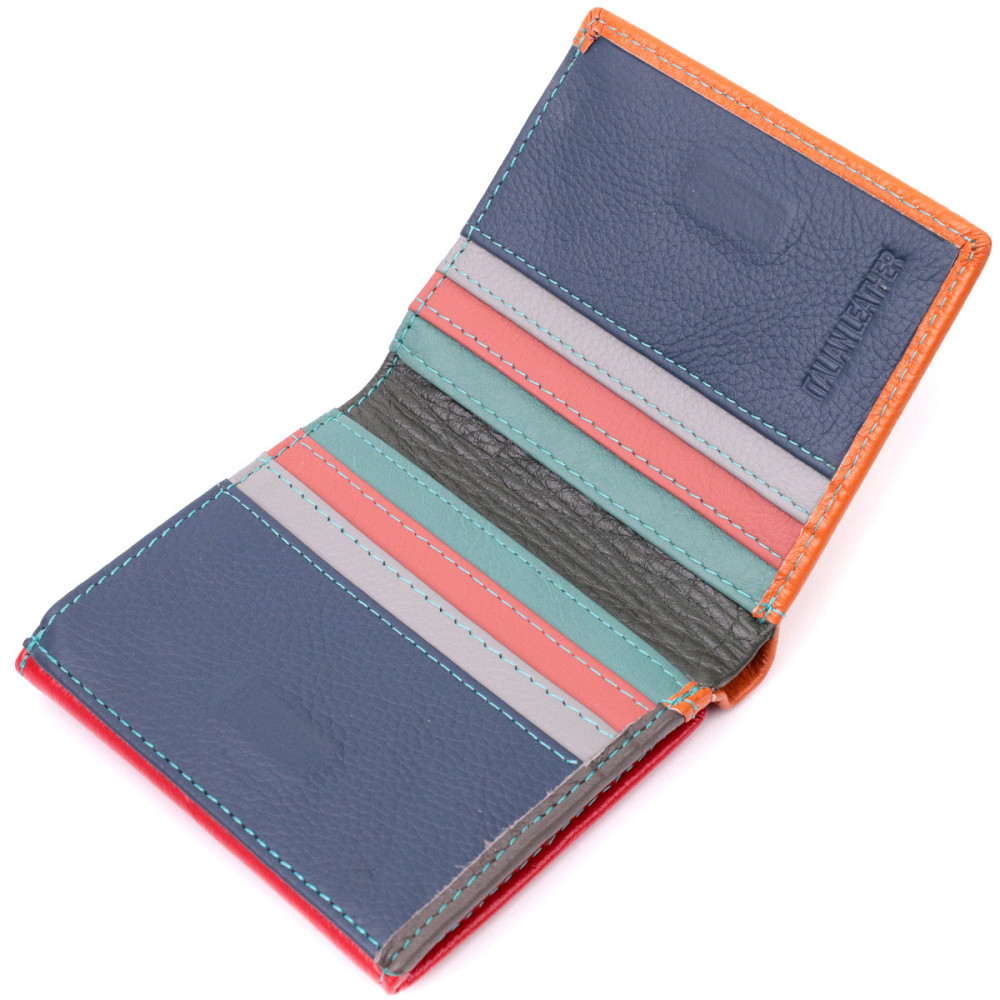 Интересный женский кошелек с оригинальной монетницей из натуральной кожи ST Leather 19509 Разноцветный Киев - изображение 5