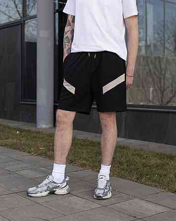Мужские черные шорты прямого кроя весна/лето Pobedov Hype Киев
