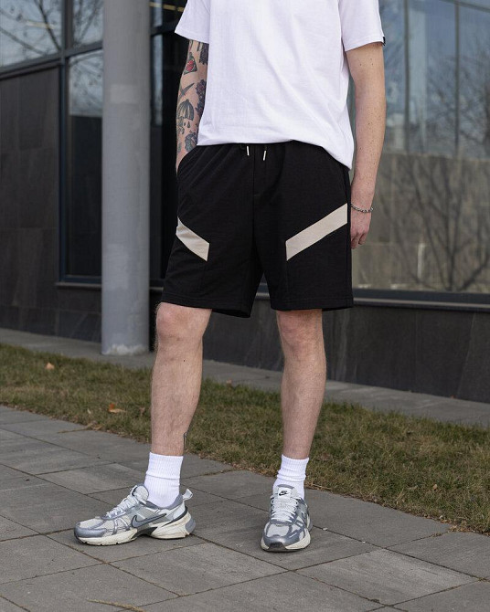 Мужские черные шорты прямого кроя весна/лето Pobedov Hype Киев - изображение 6
