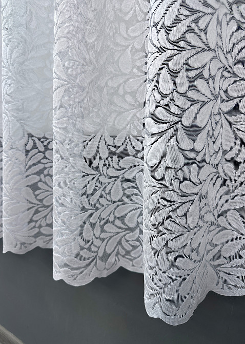 Тюль жакард VR-Textil № 1527т Арка на кухню колір білий 450х155 см (53-0286) Київ - фото 6