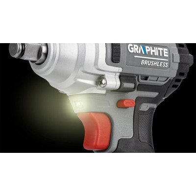 Гайковерт Graphite Energy+ 18V, безщітковий, 2600об/хв, 330Нм, 1/2&quot;, 0.9кг (без АКБ та ЗП) (58G028-1) Вінниця - фото 12