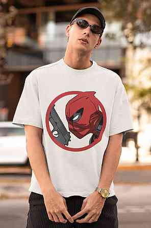 Футболка з аніме принтом Суперхеро Біртхдай Суперхеро Гіфт оверсайз (S/M/L) Чорний AnimeJ1082 Дніпро