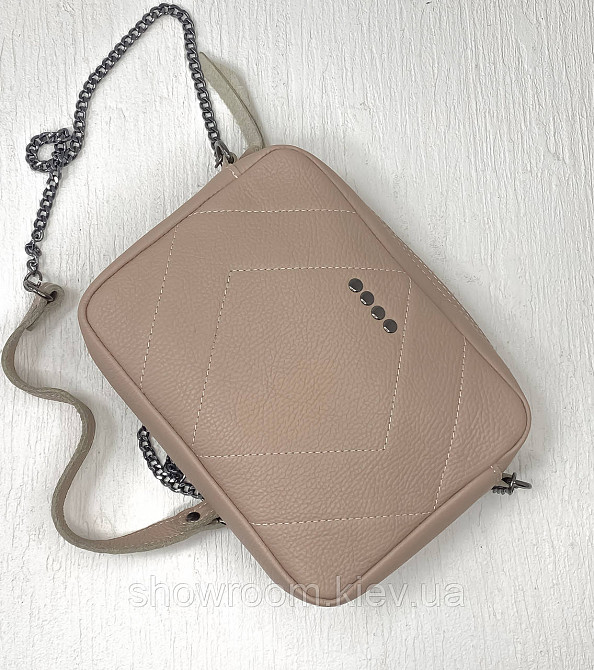 Жіноча шкіряна сумочка Vera Pelle (6427) powder Київ - фото 1