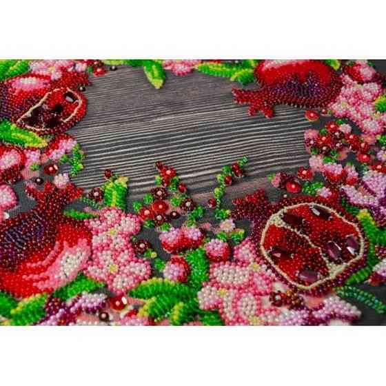 Набір для вишивання бісером "Червоні гранати" AB-890 на натуральному полотні Вінниця