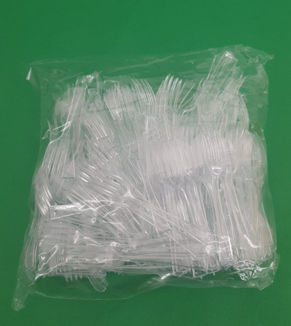 Вилка одноразова пластикова для фруктів Юніта Прозора (250 шт) Харків - фото 3