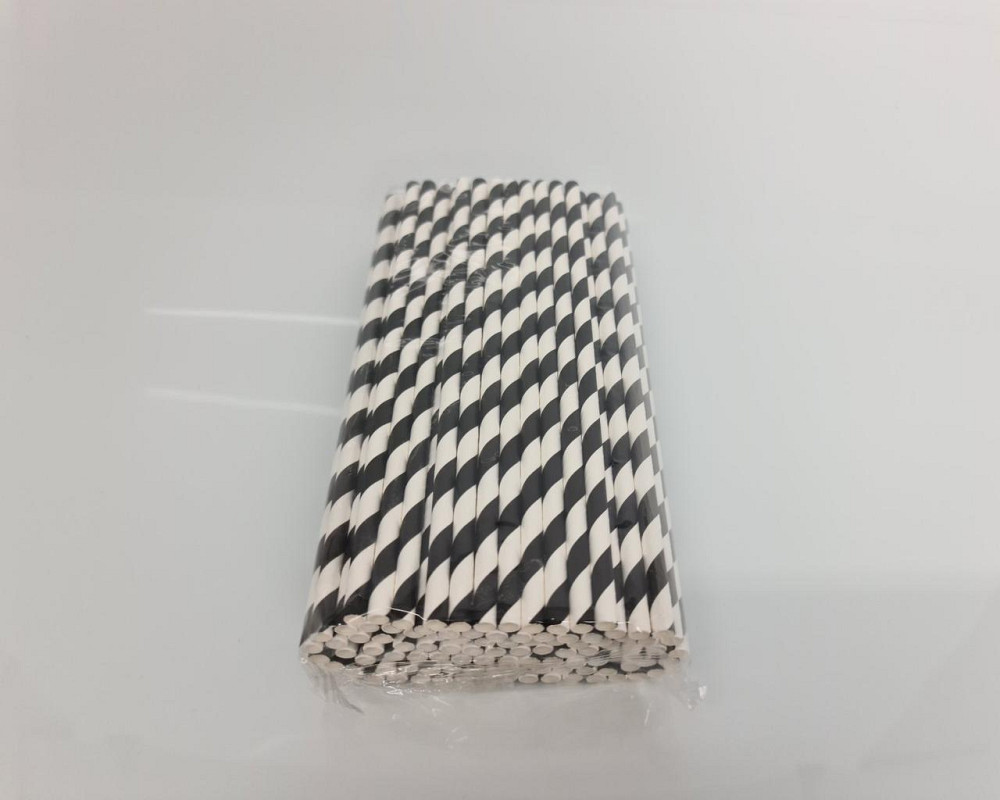 Соломка паперова трубочка вита 100шт Чорні (1 шт) Харків - фото 2