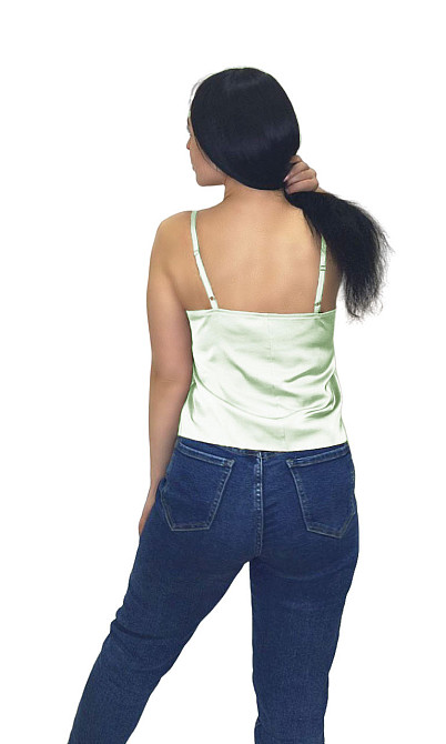 Базова майка жіноча атласна Молочний 2XL Харків - фото 2