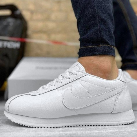 Мужские Кроссовки Nike Cortez Белые Кожаные Найк (размеры: 43,44,45,46) Видео Обзор Днепр - изображение 6