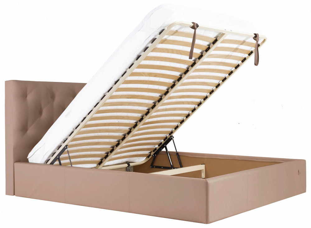 Ліжко Двоспальне Bristol VIP 180 х 200 см Fly 2213 З додатковою металевою цільнозварною рамою Світло-коричневий Дніпро - фото 15