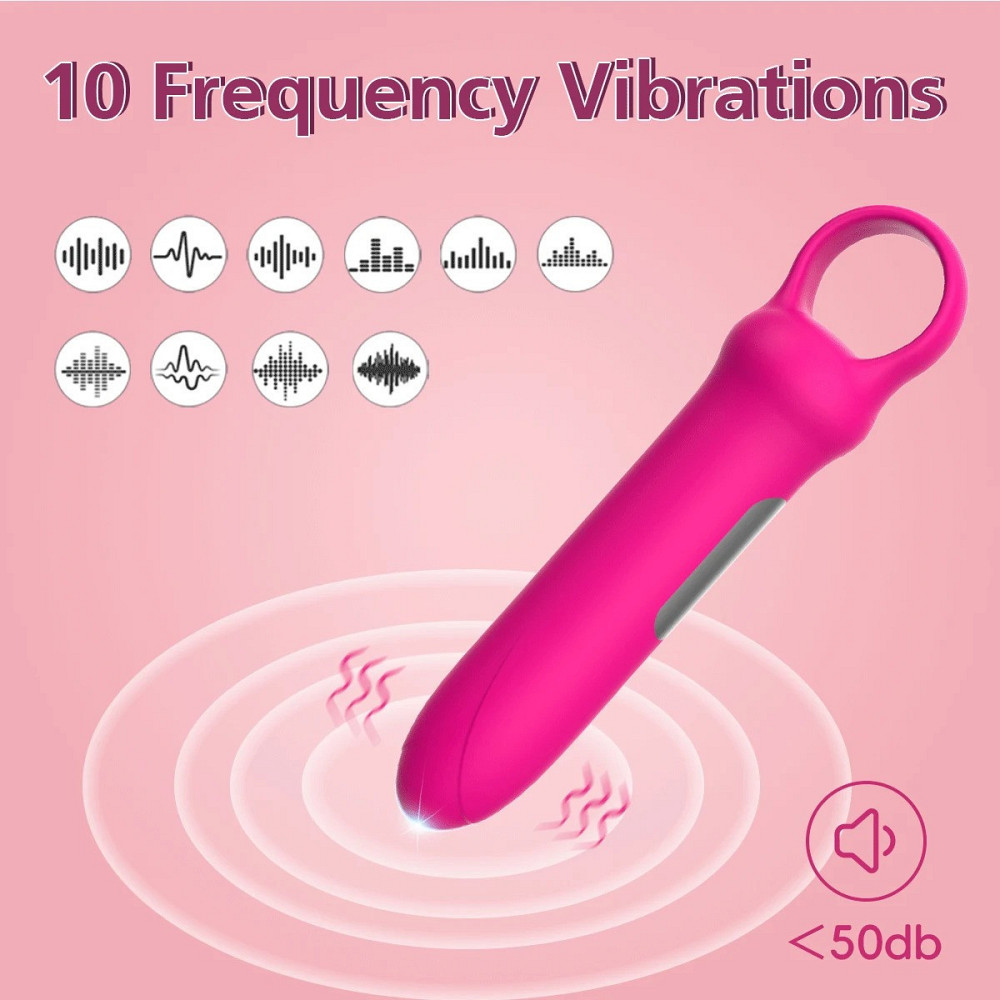 Міні-вібратор Every Night Toys Merry світло-рожевий, 10 режимів вібрації Sex Aura Київ - фото 3