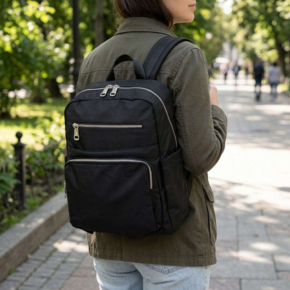 Рюкзак нейлоновый Vintage 14808 Черный Киев - изображение 8
