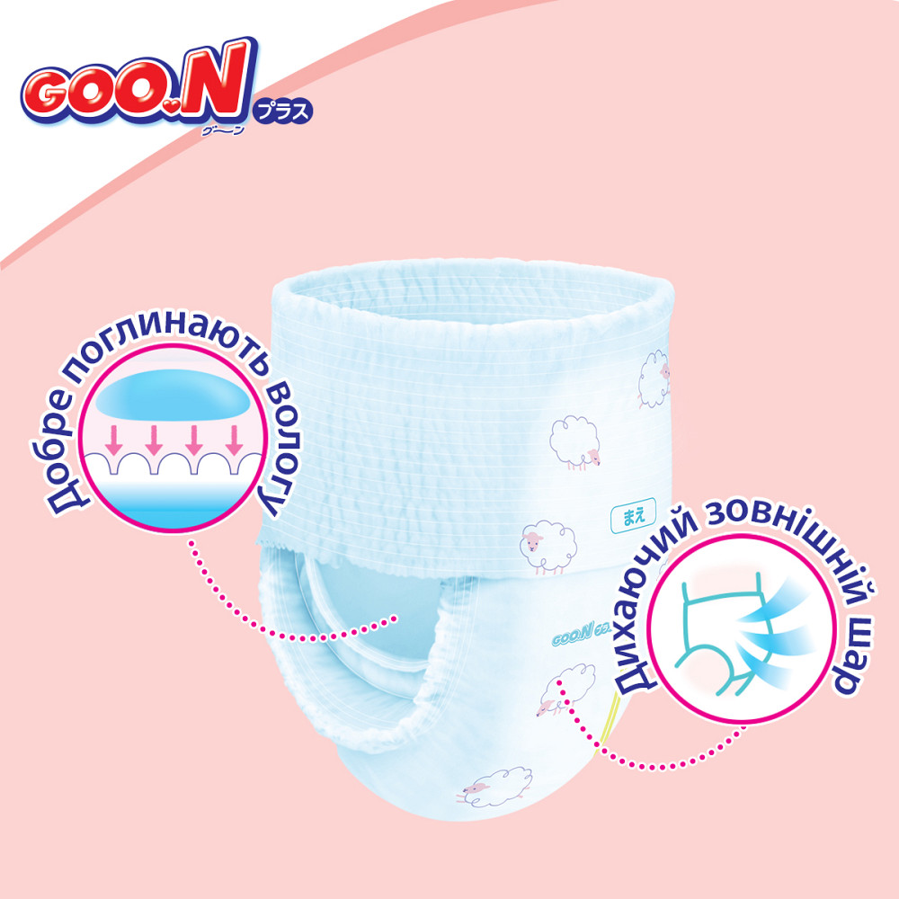 Трусики-підгузки Goo.N Plus для дітей (розмір 5(XL), 12-20 кг, 38 шт.) Дніпро - фото 7