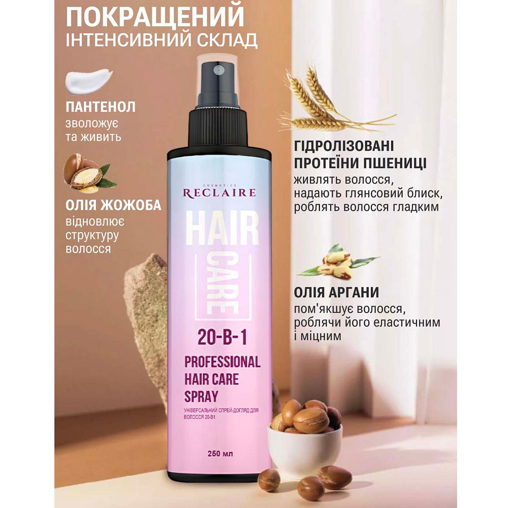 Универсальный спрей-уход для волос 20-в-1 Reclaire cosmetics 250 мл Киев - изображение 8