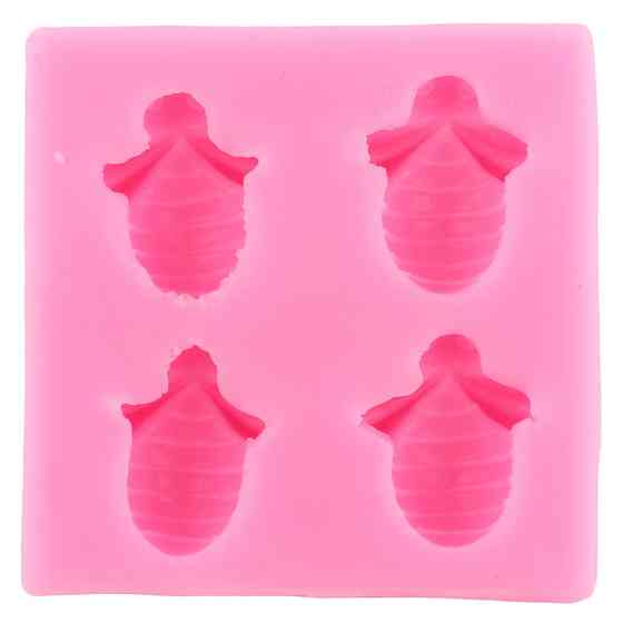 Молд силиконовый Пчелы 49 на 49 мм розовый Киев