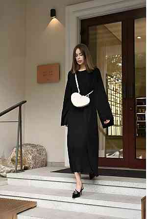 Женский базовый теплый костюм двойка: кардиган и платье ангора Черный, 46/48 Одесса