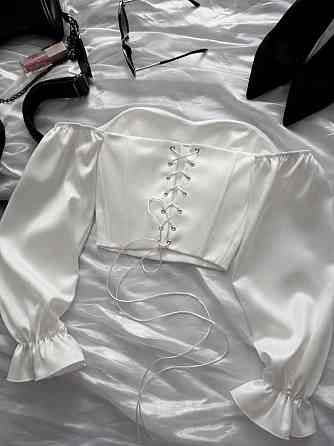 Жіночий романтичний привабливий укорочений корсет атлас Scarlet Одеса