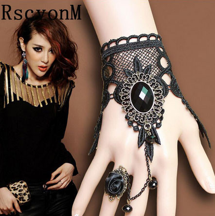 Браслет кружевной черный женский Киев - изображение 1