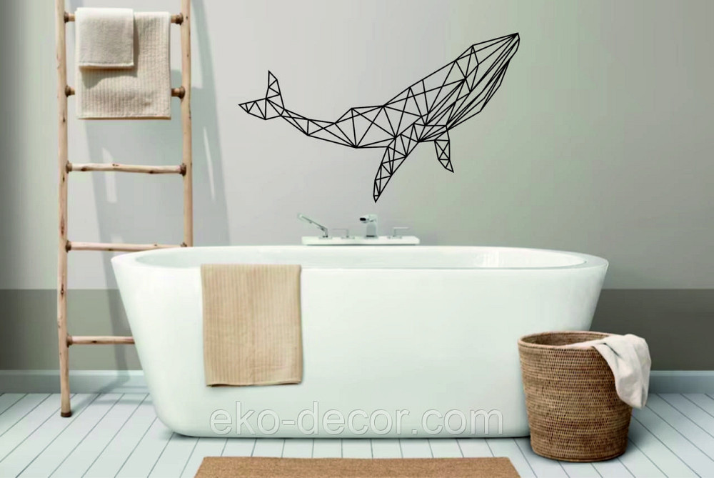 Декоративное настенное Панно «Кит», Декор на стену 110*66 см, Черный Киев - изображение 9