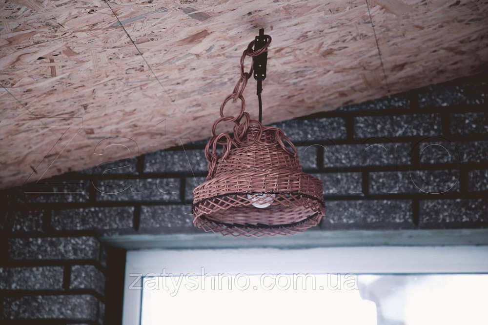 Люстра плетена оригінального дизайну люстри плетені з лози  | торшери абажури бра Київ - фото 2