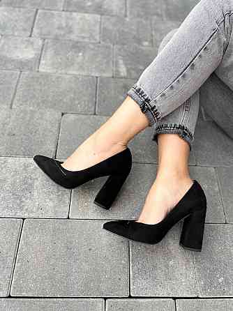 Lino Marano Туфлі жіночі Lino Marano чорні еко-замша каблук 10 см розміри 35-39 (Y471-6 4599) Коломыя