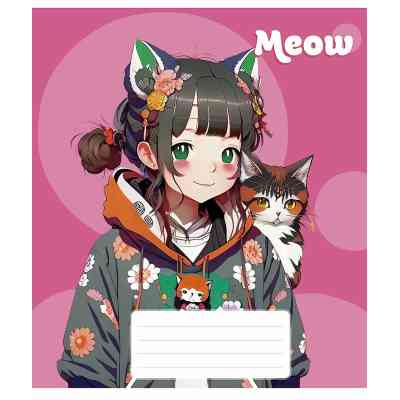 Зошит Школярик Kawaii 48 аркушів клітинка (048-3302K) Вінниця