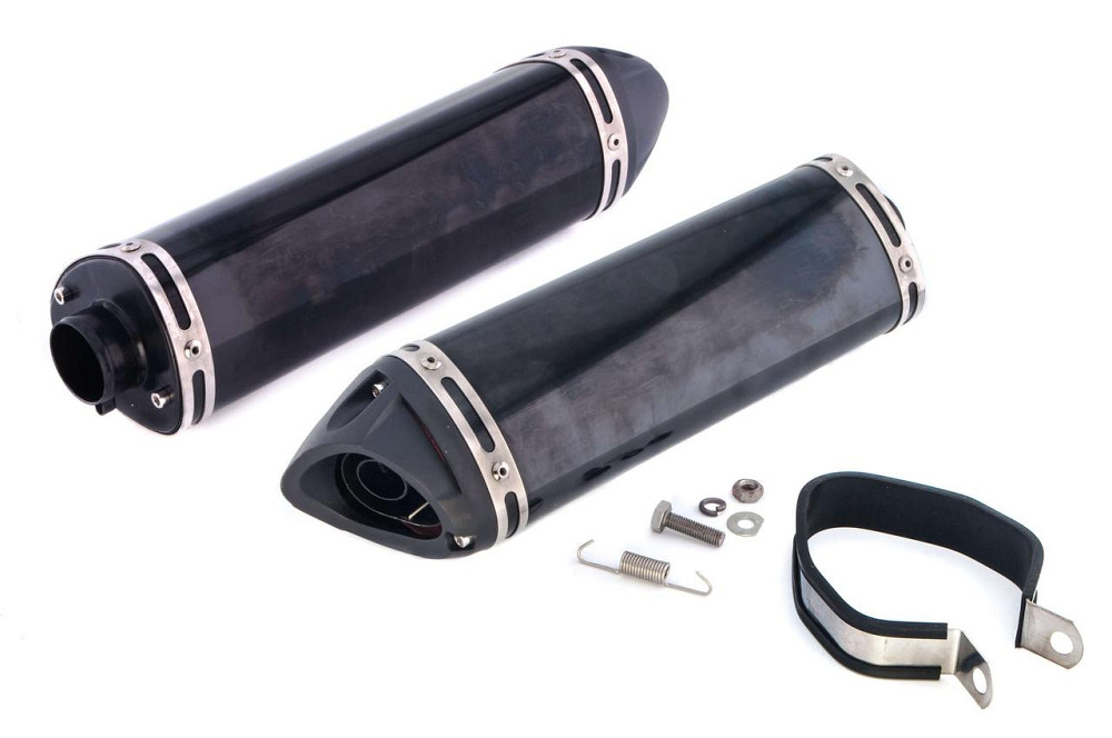 Глушитель (тюнинг) 360*100mm (нержавейка, черный, синий, прямоток) 118 Мукачево - изображение 1