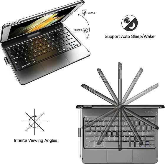 Уцінка! Захисний чохол з Bluetooth клавіатурою та тачпадом для iPad 10.2 9/8/7 (2019/20/21)/pro10.5(2017)/Air 3 10.5 Дніпро