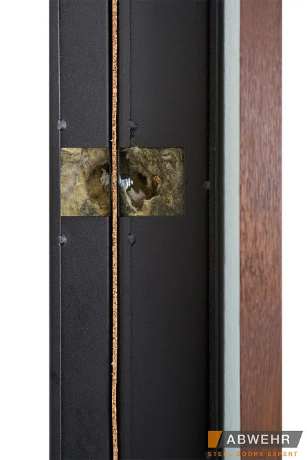 Двері вуличні, модель LP-12 Supreme ТЕРМОРОЗРИВ 3 контури ущільнення, дуб темний/ваніль Київ - фото 9