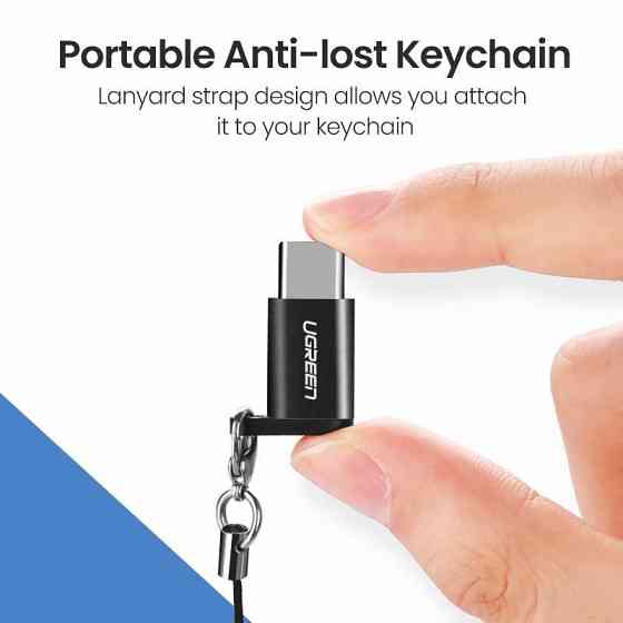 Переходник-адаптер microUSB к USB Type-C Ugreen US189 (Черный) Николаев