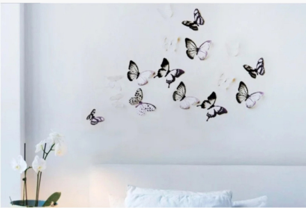 Виниловая наклейка Бабочки 3D набор 18 шт Киев - изображение 8