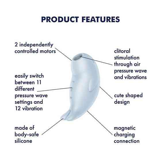 Вакуумный клиторальный стимулятор с вибрацией Satisfyer Seal You Soon, 2 независимых мотора Sex Aura Киев