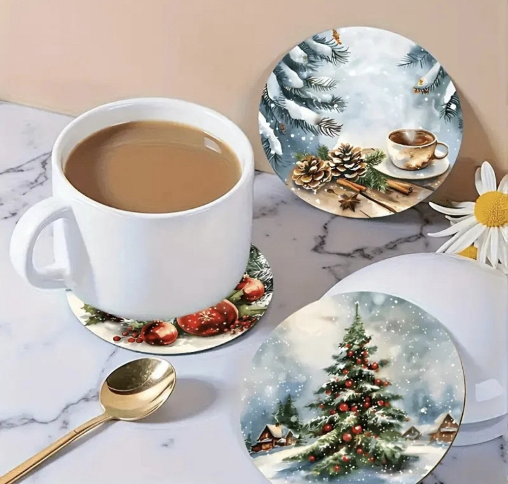 Комплект різдвяних підставок під чашки 6 шт №7 Смела - изображение 3