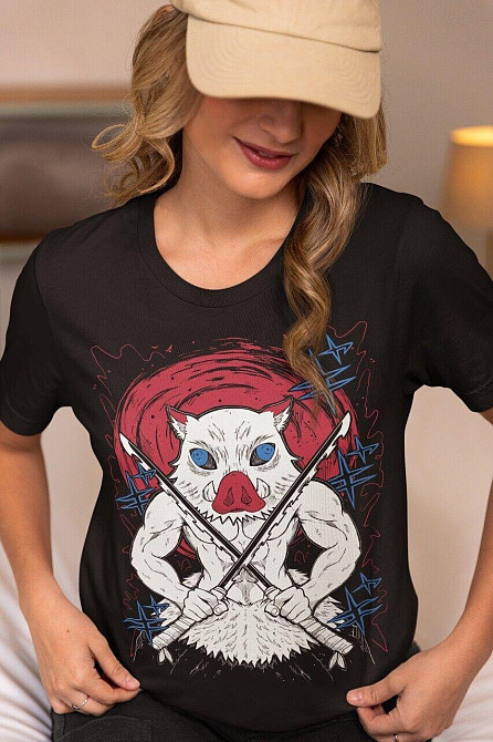 Футболка для мальчика аниме Истребитель демонов оверсайз (рост от 165 до 180 ) Черний AnimeJ0080m Днепр - изображение 1