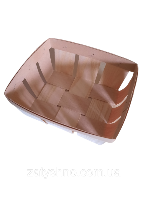 Кошик плетений з букового шпону, 160*130*45 мм. Київ - фото 4