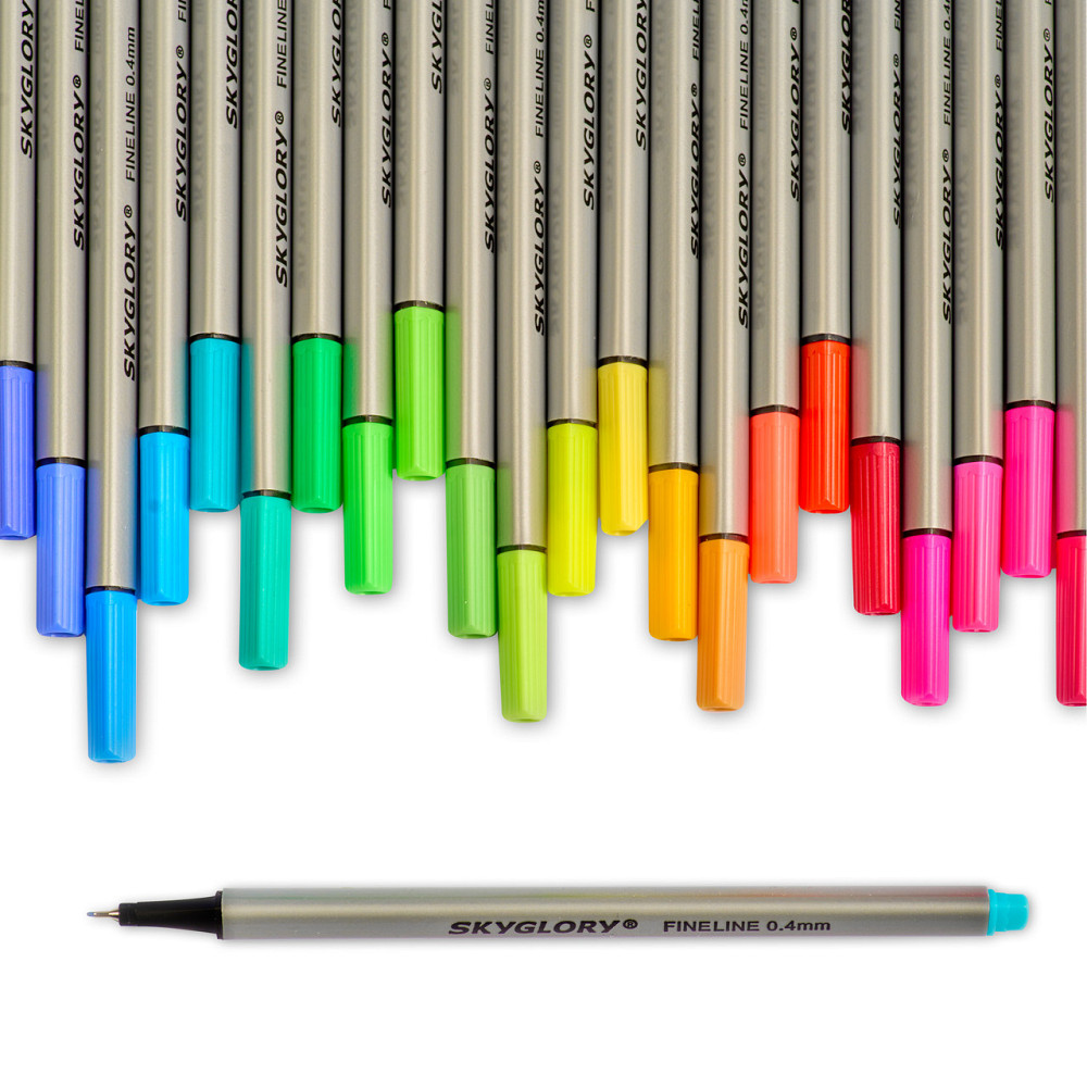 Набор разноцветных линеров в металлическом кейсе 102 цветов 0.4 мм + Альбом для скетчинга А4 на 50 листов Каменец-Подольский - изображение 4