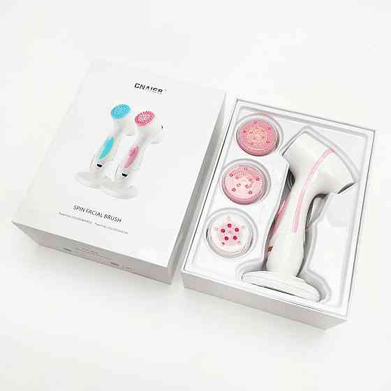 Электрическая массажная щетка для лица силиконовая 3в1 AE-868, IPX6, очищение и уход за кожей Киев