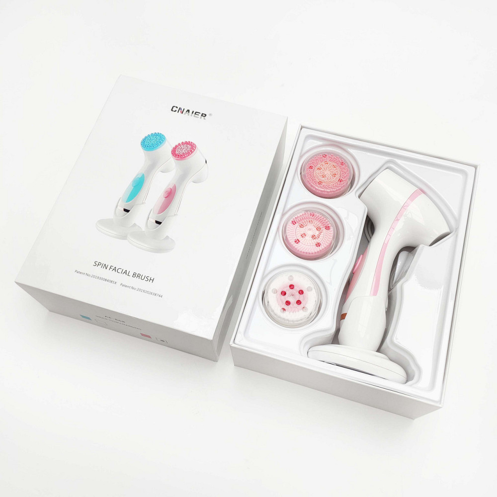 Электрическая массажная щетка для лица силиконовая 3в1 AE-868, IPX6, очищение и уход за кожей Киев - изображение 3