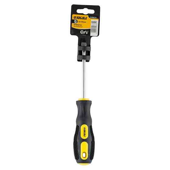 Отвертка шлицевая SL6.0×100мм CrV SIGMA (4006381) Киев