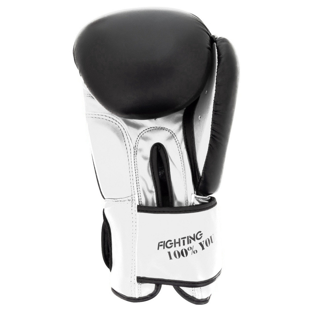 Боксерські рукавиці PowerPlay 3004 Classic Чорно-Білі 14 унцій Каменское - изображение 3