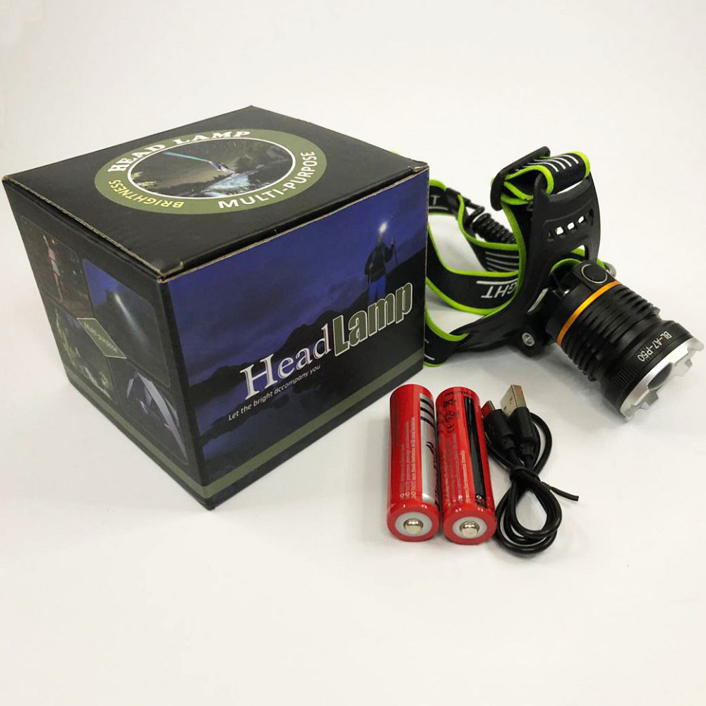 Фонарь налобный аккумуляторный светодиодный с зарядкой, Налобный фанарь, Тактический фонарь на голову RM-10 Киев - изображение 8