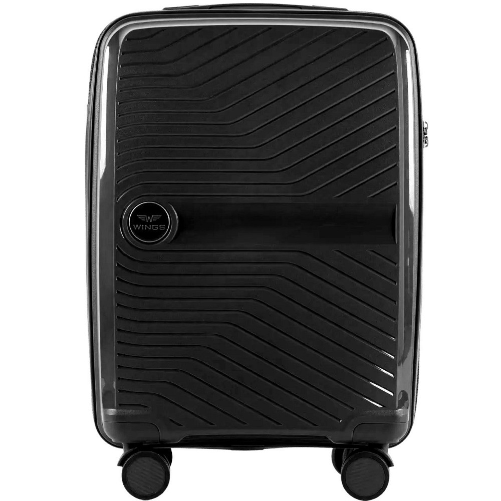 Валіза поліпропіленова WINGS 181-04 мала 55 см чорна Київ - фото 2