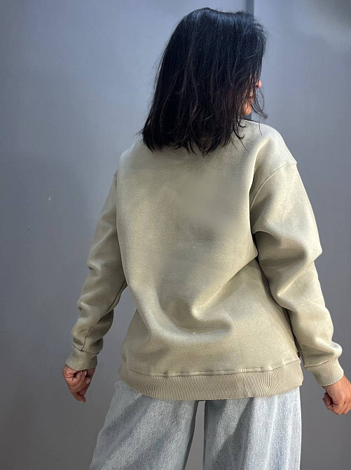 Світшот жіночий Pepper&mint 24-14 базовий простий подовжений оверсайз темно бежевий, темно-бежевий, S Київ - фото 13